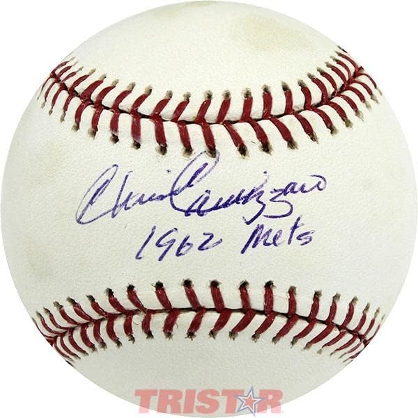 Chris Cannizzaro autogramirani službeni bejzbol major lige upisani iz 1962. Mets - Autografirani bejzbols