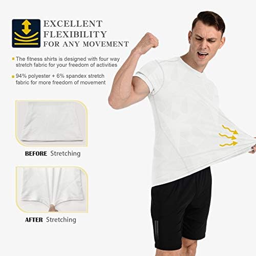 Muška atletska košulja, kratki rukavi koji trče vrhunski prozračni teretani vrhovi trening majica za vježbanje fitnes jogging