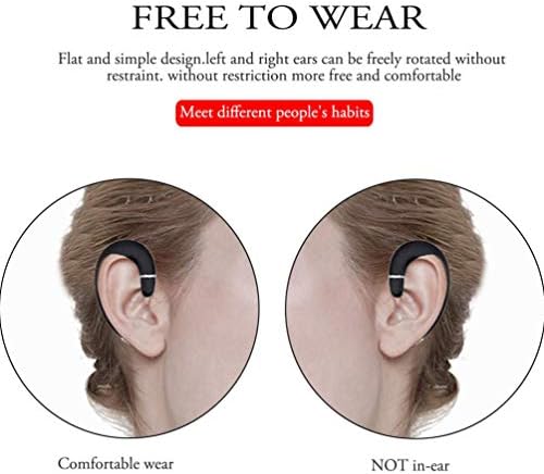 Sunffice za uho kuka Bluetooth bežične slušalice, slušalice bez ušiju s mikrofonom, slušalice za uklanjanje zvuka s jednim