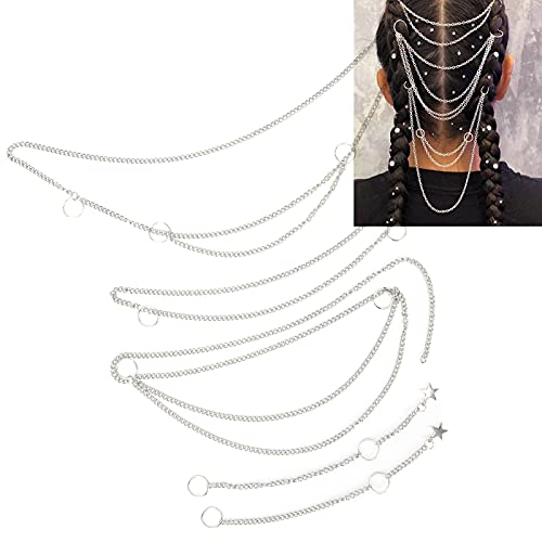 5pcs Hip Hop Punk stil kose pleteni lanac ukrasi za kosu prstenovi-lanci Pribor za kosu konjski rep dreadlocks ukosnice za