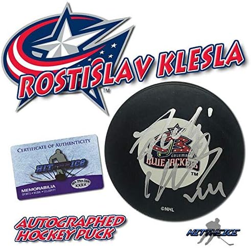 Rostislav Klesla Columbus Blue Jackets potpisao je pak s autogramom koa-pak NHL-a s autogramima