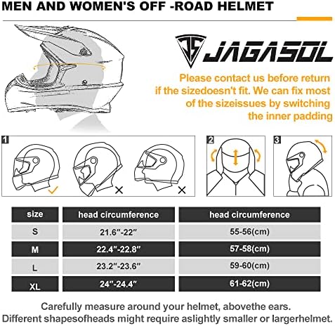 Jagasol Dot Off Road Bike Motocross Motocross kaciga za odrasle muškarce i žene, dvostruki sport motociklističke kacige s