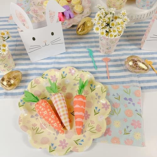 Spring Party Paper salvete, 24 CT | Cvjetni papirni salvete | Uskrsni pribor za zabavu | Pastelne cvjetne papirne salvete