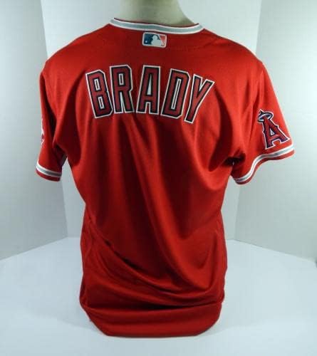 2021 Los Angeles Angels Denny Brady Igra izdana Red Jersey 46 DP44506 - Igra korištena MLB dresova