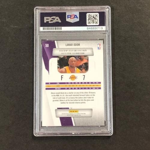 2010-11 Panini Prestige 50 Lamar Odom Potpisana kartica PSA PSA -a Lakers - košarkaške ploče rookie kartice
