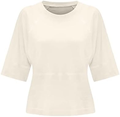 Bluus Lady Fall Summer 3/4 Odjeća za rukave modna ekipa Neade Basic Casual Loose Fit Top TOEE za djevojke S1 S1