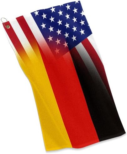 Golf/sportski ručnik - Njemačka i američka zastava - njemački