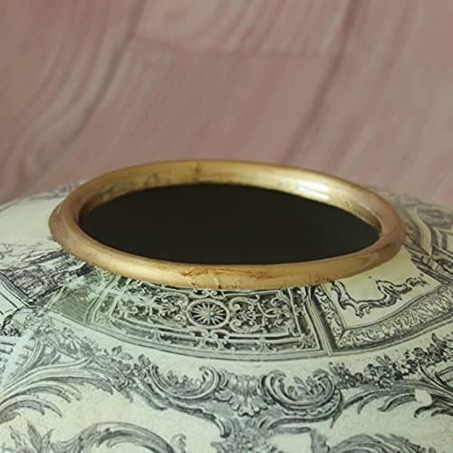 Cnpraz vintage ukrasna keramička staklenka đumbira s poklopcem, hramska staklenka tradicionalna ručna boja, porculanska vaza