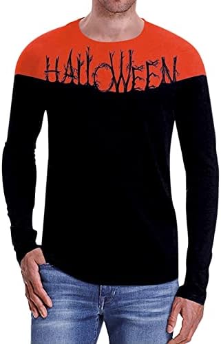 2022 Halloween muški vojnik majice muške modne casual halloween vrat 3d digitalni atletski dugi rukav
