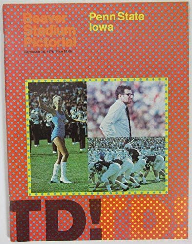 1976. Penn State Nittany Lions vs. Iowa Football Program 138485 - Programi na fakultetima