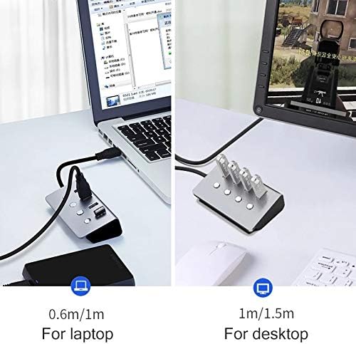 4-PORTNO čvorište od aluminijske legure do 5Gbps do 5Gbps za stolno prijenosno računalo