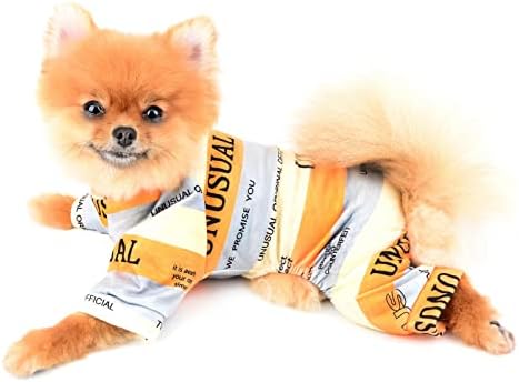 SmallLee_Lucky_Store Odjeća za kućne ljubimce s više obojenim prugastim pamučnim pamučnim pijamama PJS za male srednje pse