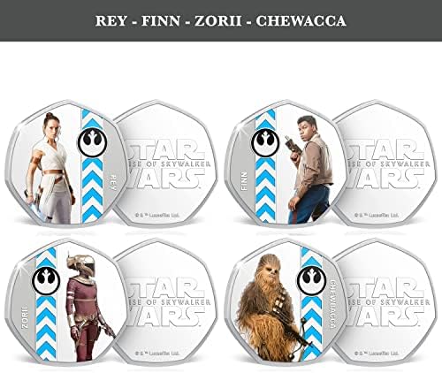 Fantasy Club Star Wars Uspon Skywalker Collection Light Side- 8 kovanica/medalja ConMemorative od najupečatljivijih likova