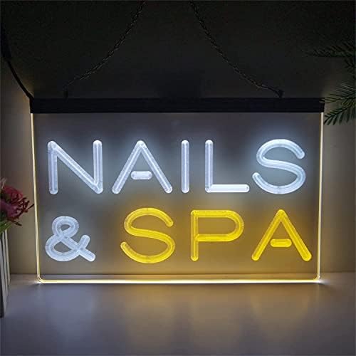 DVTEL Nails SPA Neon Sign, prilagođeni kozmetički salon Dekor Night Lights Acril Neon Lights, zidni viseći svjetlosni natpis,