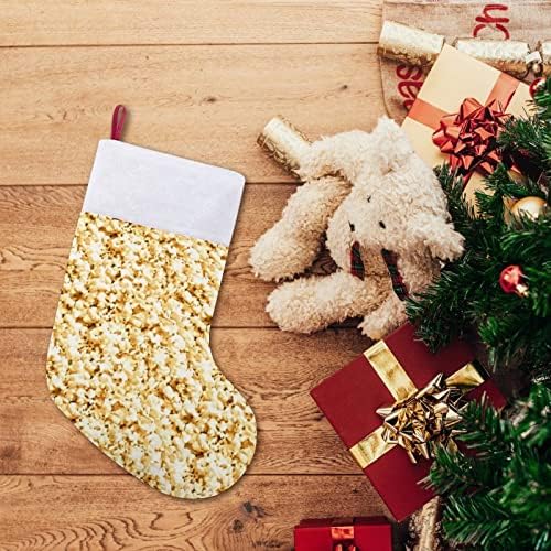 Kokice božićne čarape čarape s plišanim kaminom viseći za božićno dekor doma