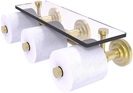 Vodoravni držač toaletnog papira od 3 role, vodoravni držač toaletnog papira od 3 role, satenski mesing