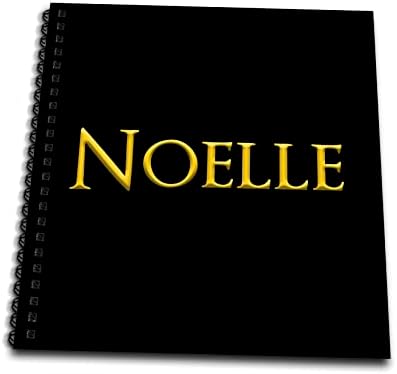 3Drose Noelle Popularno ime dame u Americi. Žuto na crnoj šarmu - crtanje knjiga