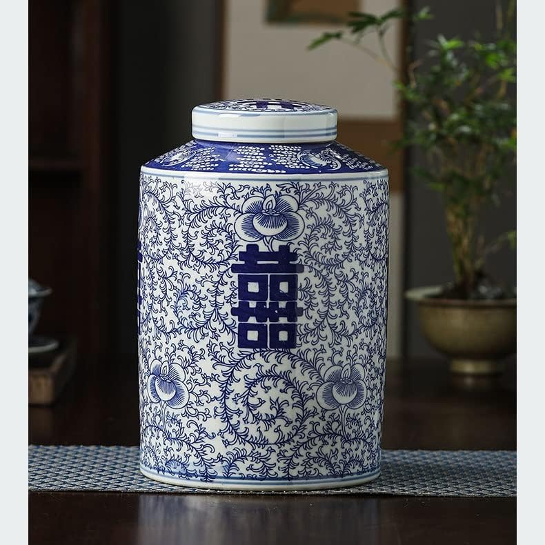 Xbwei jingdezhen plavo -bijeli porculanski vjenčanje vaza sretna riječ jar keramička staklenka za vjenčanje vaza keramička