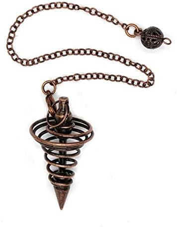 Metalni klatno klatno klatno za donjenje iscjeljujućeg piramidskog privjesnog ogrlice Žene Muškarci Spiral Pewi Reiki Amulet