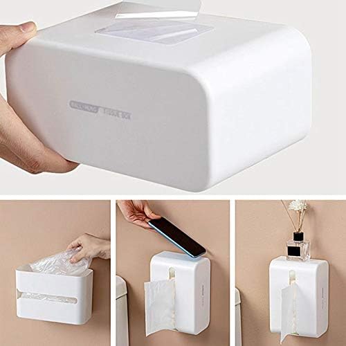 Genigw Box Box Multifunkcionalni stolni držač tkiva Kreativni zidni tkiva kutija Kuhinja kuhinja samoljepljiva nosač papira
