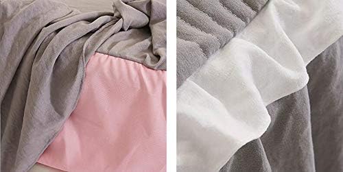 Čvrsta boja okrugla kreveta, prekrivanje okruglog pokrivača s pokrivačem 4pc -Wwwrinkle otporan i korejski -promjer87 cm