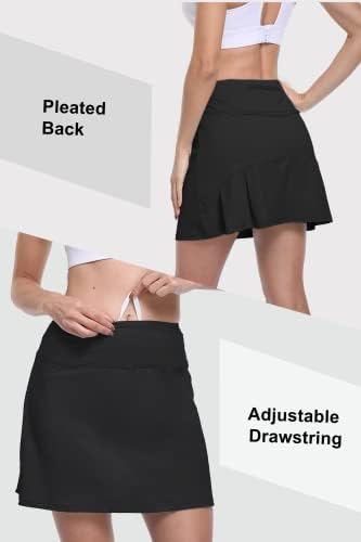 Chicho naklonjena teniska suknja za žene s džepovima djevojke 15 Atletske suknje s visokim strukom za vježbanje golfa