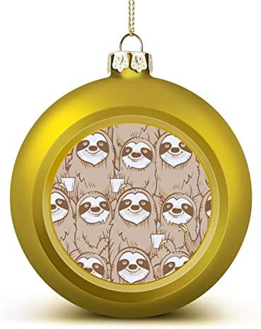 Slatki crtićni sloj božićne kuglice Viseći ukrasi Xams Dekoracija drveća za prazničnu zabavu