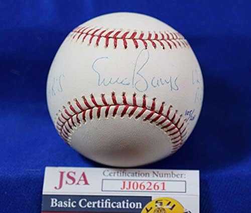 Ernie Banks JSA Coa Autografid Major League OML potpisao je bejzbol