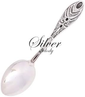 Srebrna melodija 925 Sterling Silver Tea Spoon - Elegantna srebrna vjenčanica - vjenčani pokloni Set srebrni pribor - Sjaj