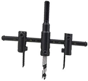 X -DREE ALENGING Crni podesivi alat za rezač kruga (dizajn aviona Black - Herramienta de Carpintería Con Cortador de Círculo