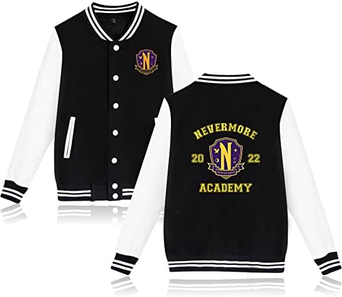 Liuxeuesong Nevermore Academy Pulover Sweatshirt Jacket Addams Hoodies Zipper