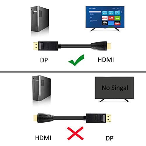 DTECH 3FT DisplayPort to HDMI kabel sa zlatnim konektorom - crno