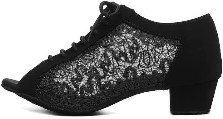 AOQUNFS WOMAN Latino Ballroom Plesne cipele čipke Modern Salsa Practice Plesce Shoes, Model WP221