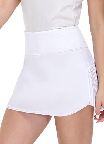Nabeedo teniske suknje za žene golf s visokim strukom s 4 džepa Atletic Skorts suknje za trčanje casual