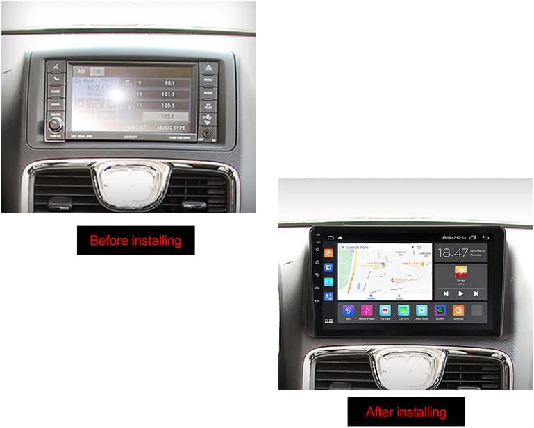 Android 11 Auto radio Stereo za Dodge Grand Caravan 2011-2020 Chrysler Voyager 2011-2015, Biorunn 9 GPS Navi 8-nuklearna