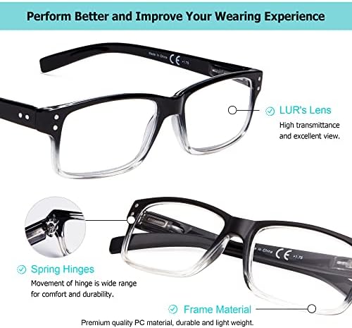 Lur 6 pakira klasične naočale za čitanje + 4 pakiranja Stilske naočale za čitanje