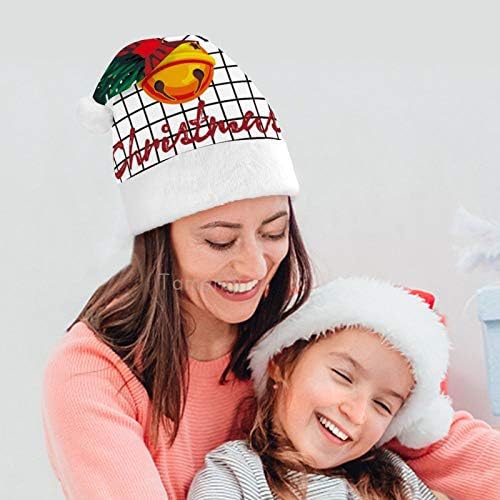 Božićni šešir Djeda Božićnjaka, božićna zvona Sretan Božić, Božićni blagdanski šešir za odrasle, Uniseks udobni Božićni Šeširi