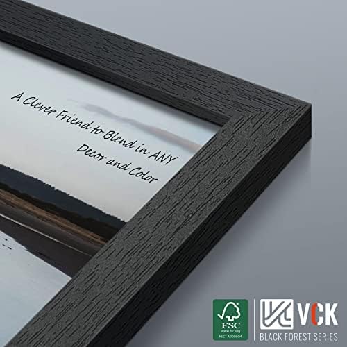 VCK 8x10 okvir za slike od 2 - Crni, teksturirani ekskluzivni okviri za slike s čvrstim drvetom, okvir zidne galerije