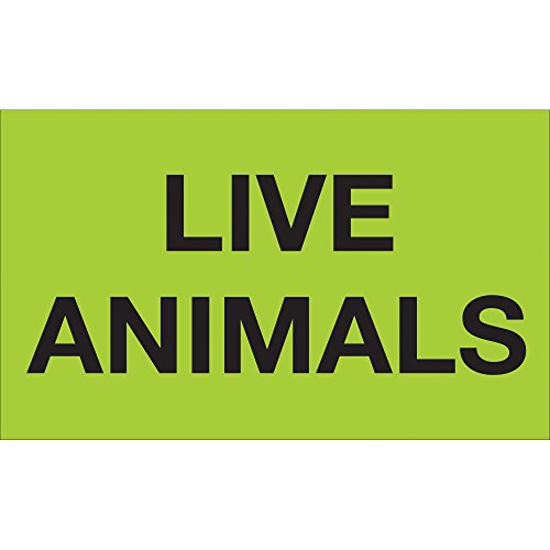 Oznake trake Logic®, žive životinje , 3 x 5 , fluorescentna zelena, 500/roll