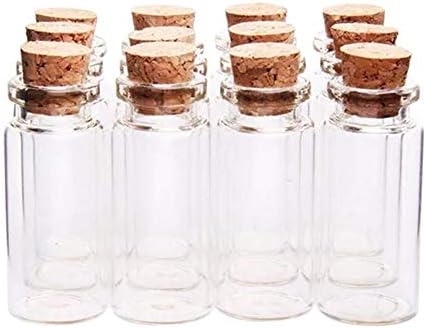 UKD PULABO Mini staklene boce staklenke s plutastim parfemima kuglice Nakit Kontejner Poželeći boce jasne tikvice za likvidne