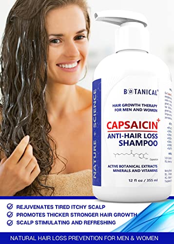 Botanički laboratorij za rast kose-šampon protiv gubitka kose s kapsaicinom i biljnom terapijom-formula bez ulja-tretman