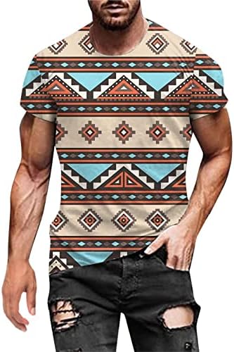 Modna majica za muški 3D ispis vrhova posada vrat kratki rukavi grafičke majice s dizajnom ljetne bluze ulične odjeće