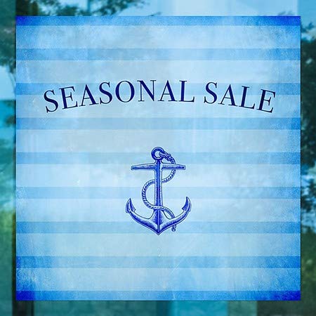 CGSignLab | Sezonska prodaja -nautski pruge Stiskanje prozora | 24 x24