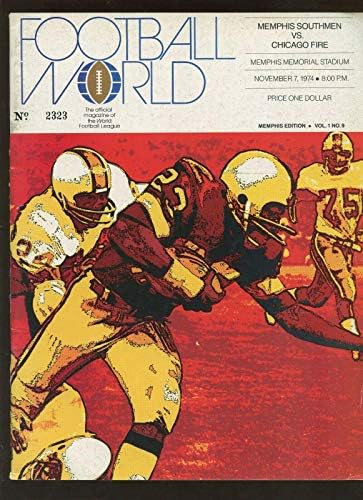 7. studenog 1974. WFL program Chicago Fire u Memphis Southmen Ex+ - NFL programi