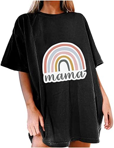 2023 Pamučna mama kratka rukava grafička ležerna labava fit srednjovjekovna bluza majica za tinejdžerke muškarce jesenska