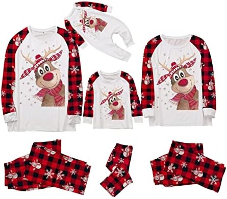 XBKPLO Božićni PJ-ovi, obiteljski odmor pidžama Darovi za dečko roditelja-dijete PJS Outfit