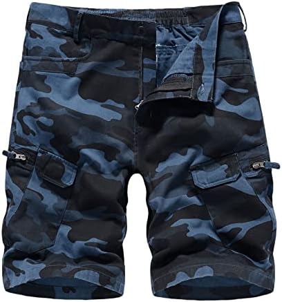 Muške pamučne casual kratke hlače na otvorenom kamuflage kratke hlače Twill Camo Cargo kratke hlače s džepovima bez remena
