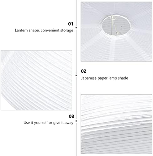 UonlyTech Domaći dekor papir privjesak za privjesak zasjenjeni oblik oblika lustera hlada japanske lagane poklopce Zamjenski