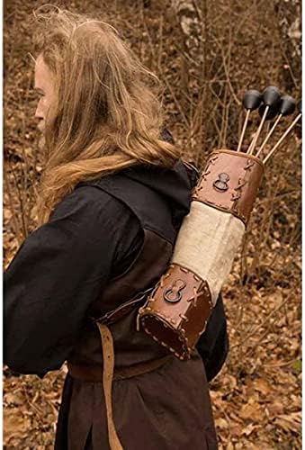 Srednjovjekovni Kožni držač strijele rameni remen tobolac za kosplaineima Jahanje Nomad streličarstvo lov tradicionalna torba