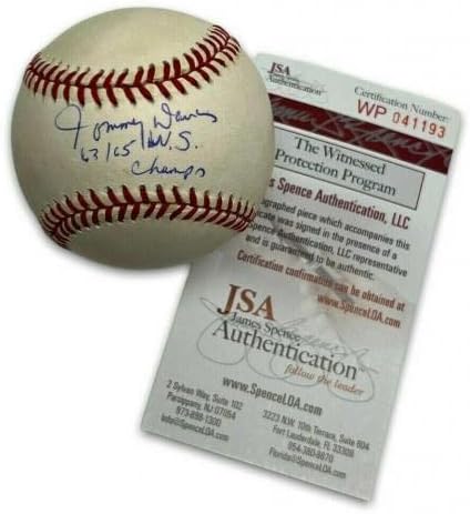 Tommy Davis potpisao je bejzbol Nacionalne lige NLB w/ 63/65 W.S. Champs JSA - Autografirani bejzbol